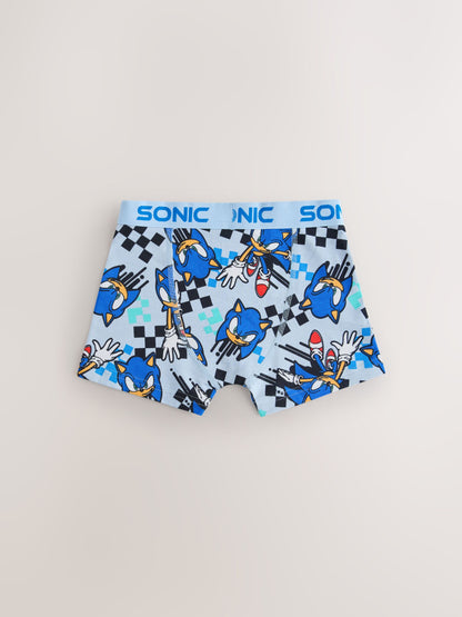 Dsiney Kidz - Blue/Grey Sonic The Hedgehog Trunks 5 Pack (2-14yrs) image 3