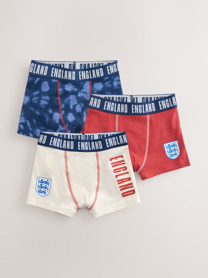 Dsiney Kidz - Red/White/Navy England FA Trunks 3 Pack (2-14yrs) image 1