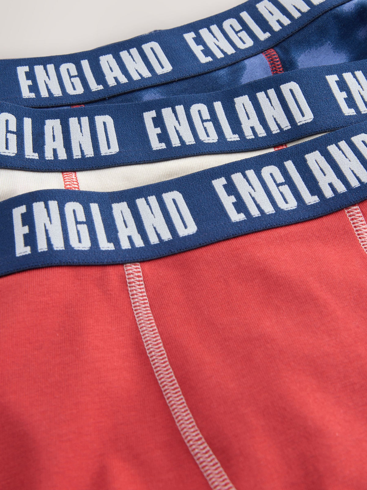 Dsiney Kidz - Red/White/Navy England FA Trunks 3 Pack (2-14yrs) image 6