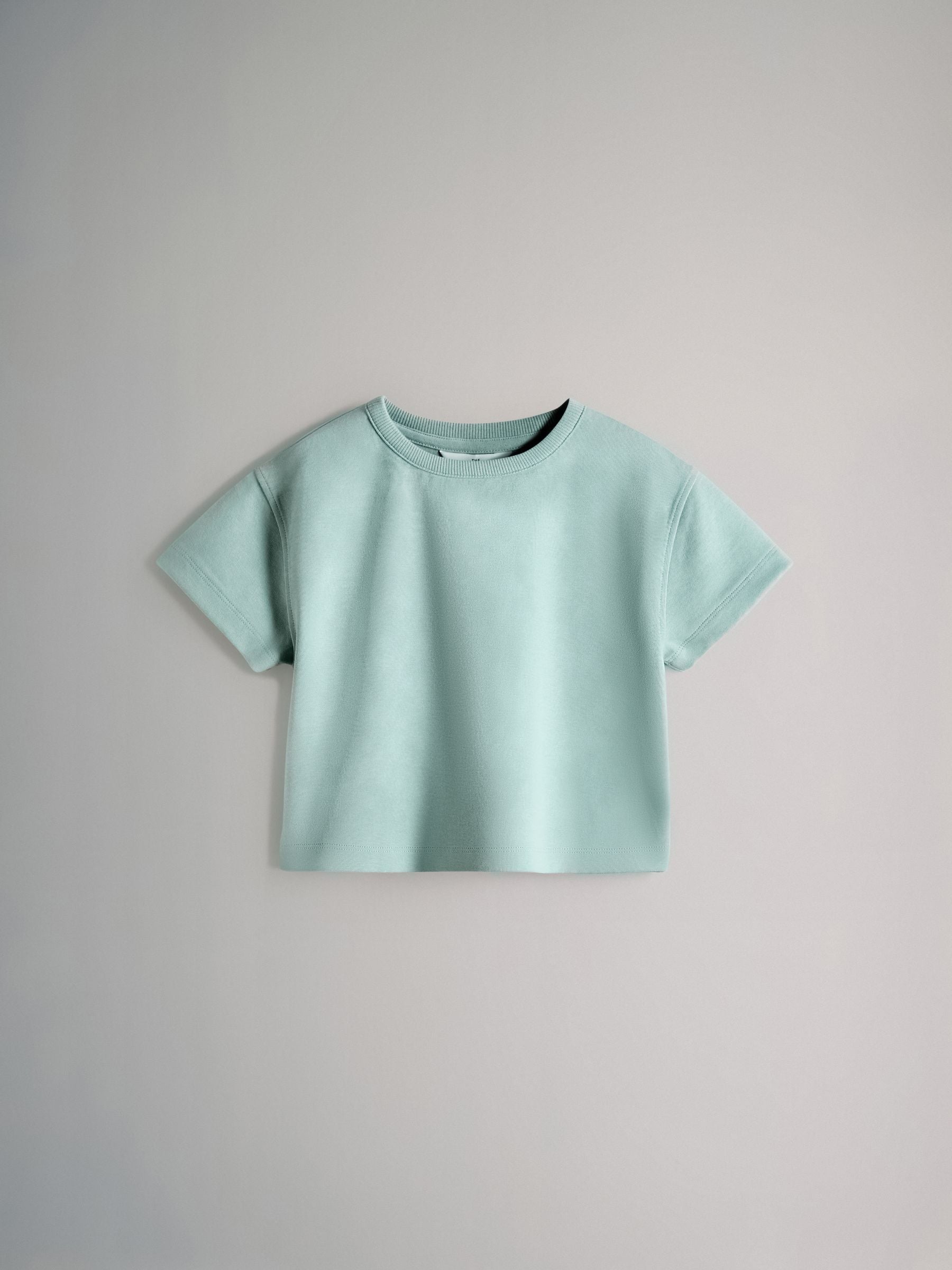 Dsiney Kidz - The Set Interlock Cropped Short Sleeve T-Shirt and Wide Leg Joggers Set Teal Blue image 3