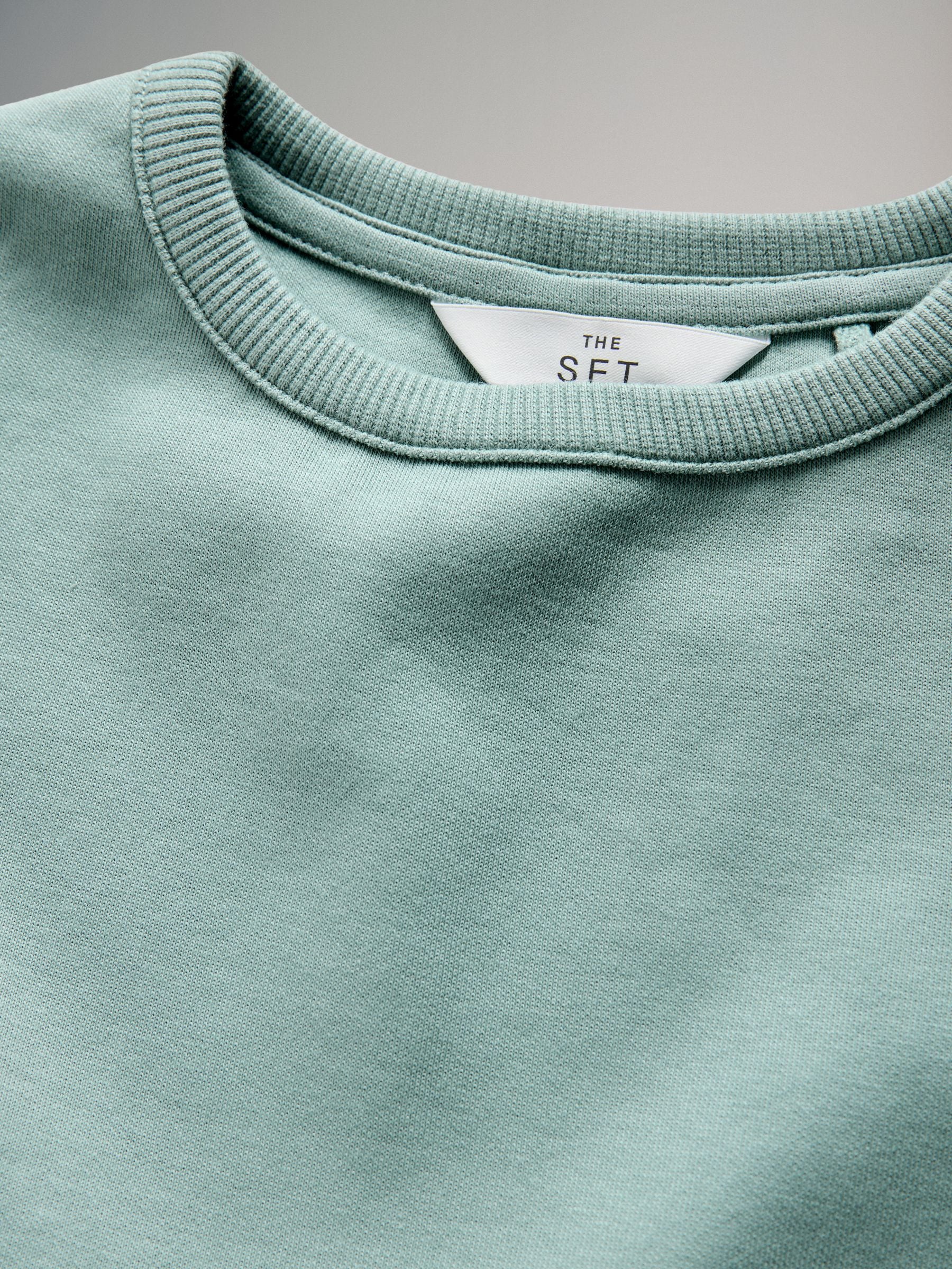Dsiney Kidz - The Set Interlock Cropped Short Sleeve T-Shirt and Wide Leg Joggers Set Teal Blue image 4