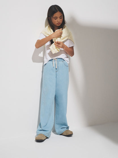 Dsiney Kidz - The Set 2 Pack Tie Waist Pull On Jeans Blue/Pink image 5