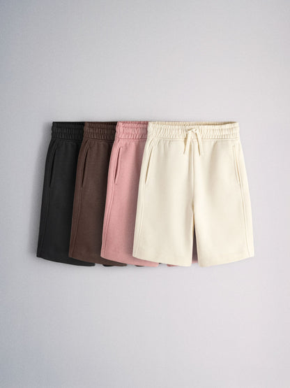 Dsiney Kidz - The Set 4 Pack Jersey Sweat Shorts Brown/Cream/Pink/Black image 1