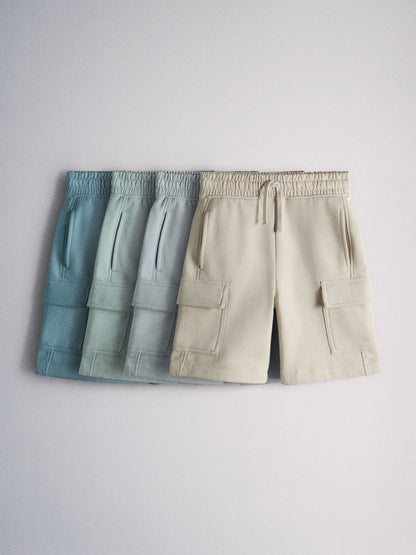 Dsiney Kidz - The Set 4 Pack Jersey Sweat Pocket Shorts Blue/Green image 1