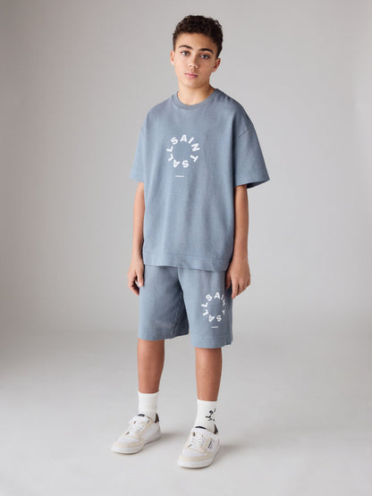 Dsiney Kidz - smALLSAINTS Blue Tierra T-Shirt and Sweat Shorts Set image 1