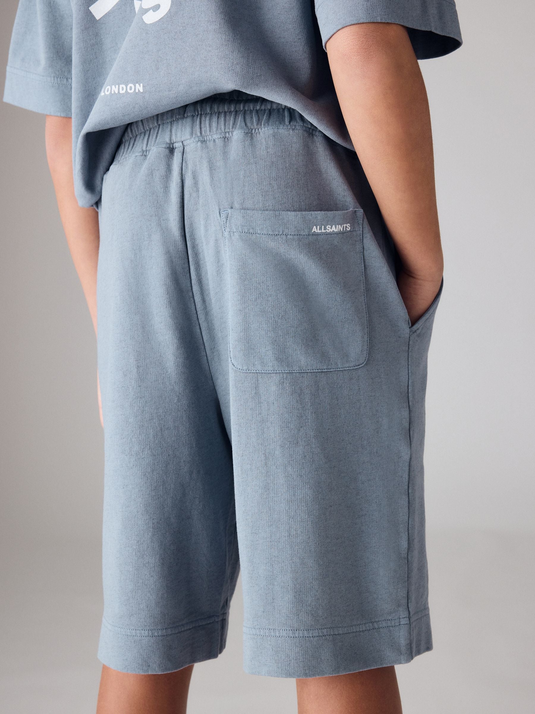 Dsiney Kidz - smALLSAINTS Blue Tierra T-Shirt and Sweat Shorts Set image 4