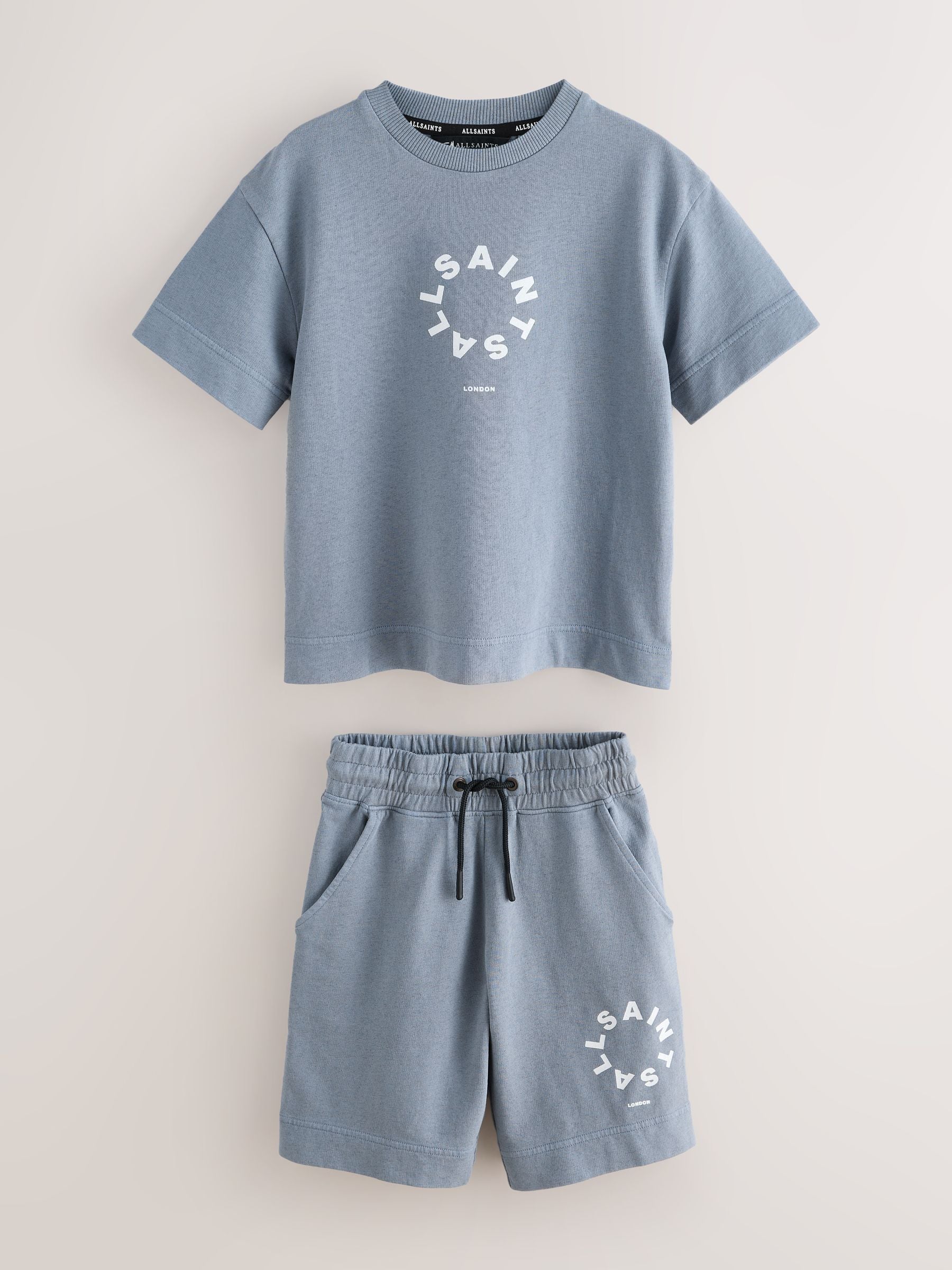 Dsiney Kidz - smALLSAINTS Blue Tierra T-Shirt and Sweat Shorts Set image 8