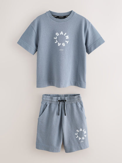 Dsiney Kidz - smALLSAINTS Blue Tierra T-Shirt and Sweat Shorts Set image 8