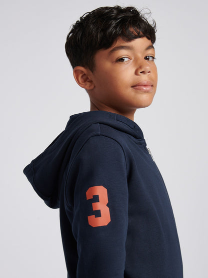 Dsiney Kidz - U.S. Polo Assn. Navy Blue Boys Player 3 Zip Hoodie and Joggers Set image 6