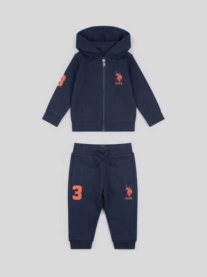 Dsiney Kidz - U.S. Polo Assn. Navy Blue Boys Player 3 Zip Hoodie and Joggers Set image 7