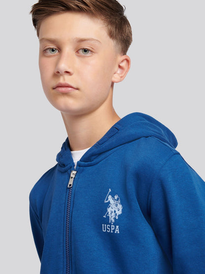 Dsiney Kidz - U.S. Polo Assn. Blue Boys Player 3 Zip Hoodie and Joggers Set image 4