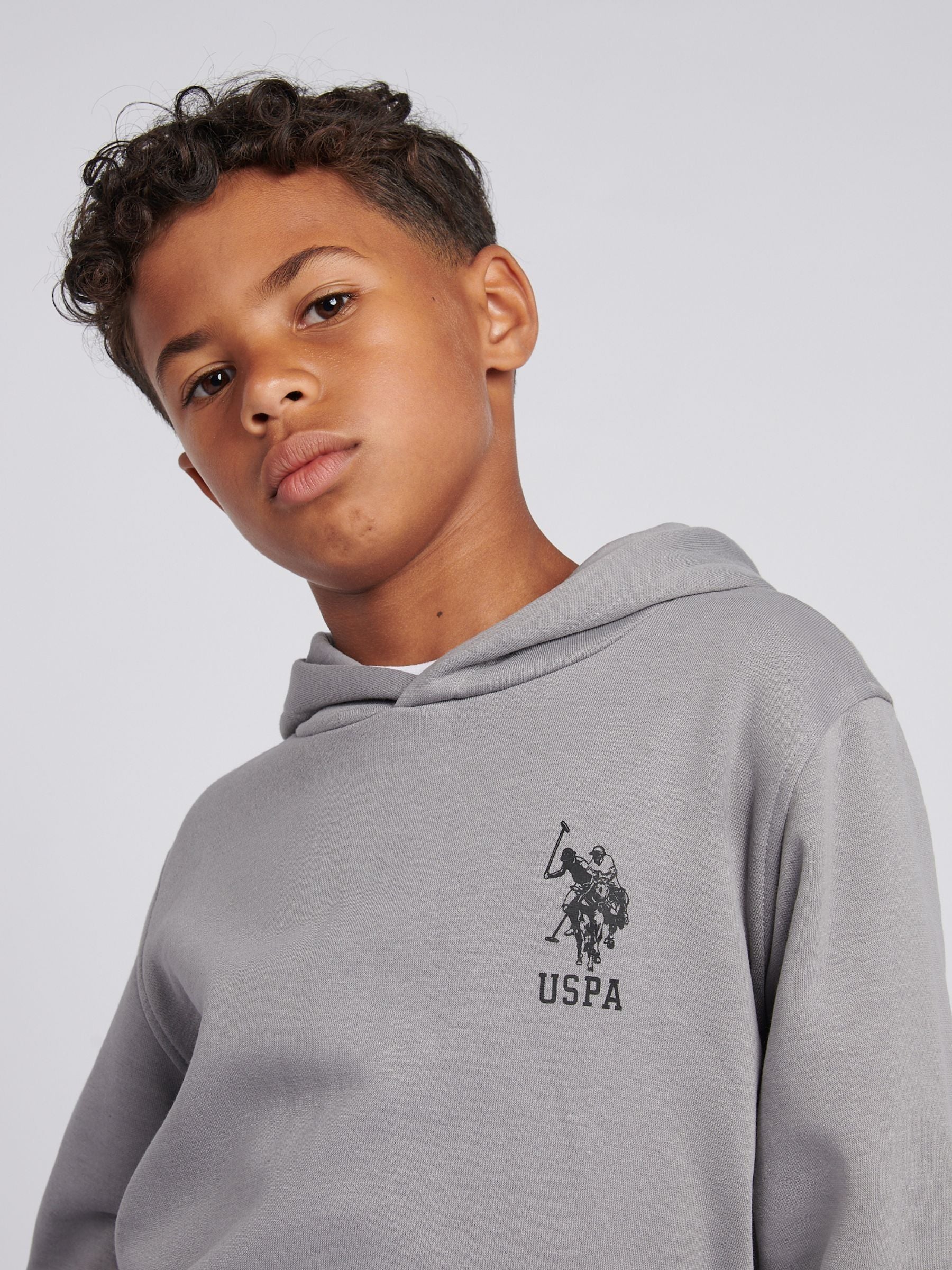 Dsiney Kidz - U.S. Polo Assn. Grey Player 3 Hoodie and Joggers Set image 2