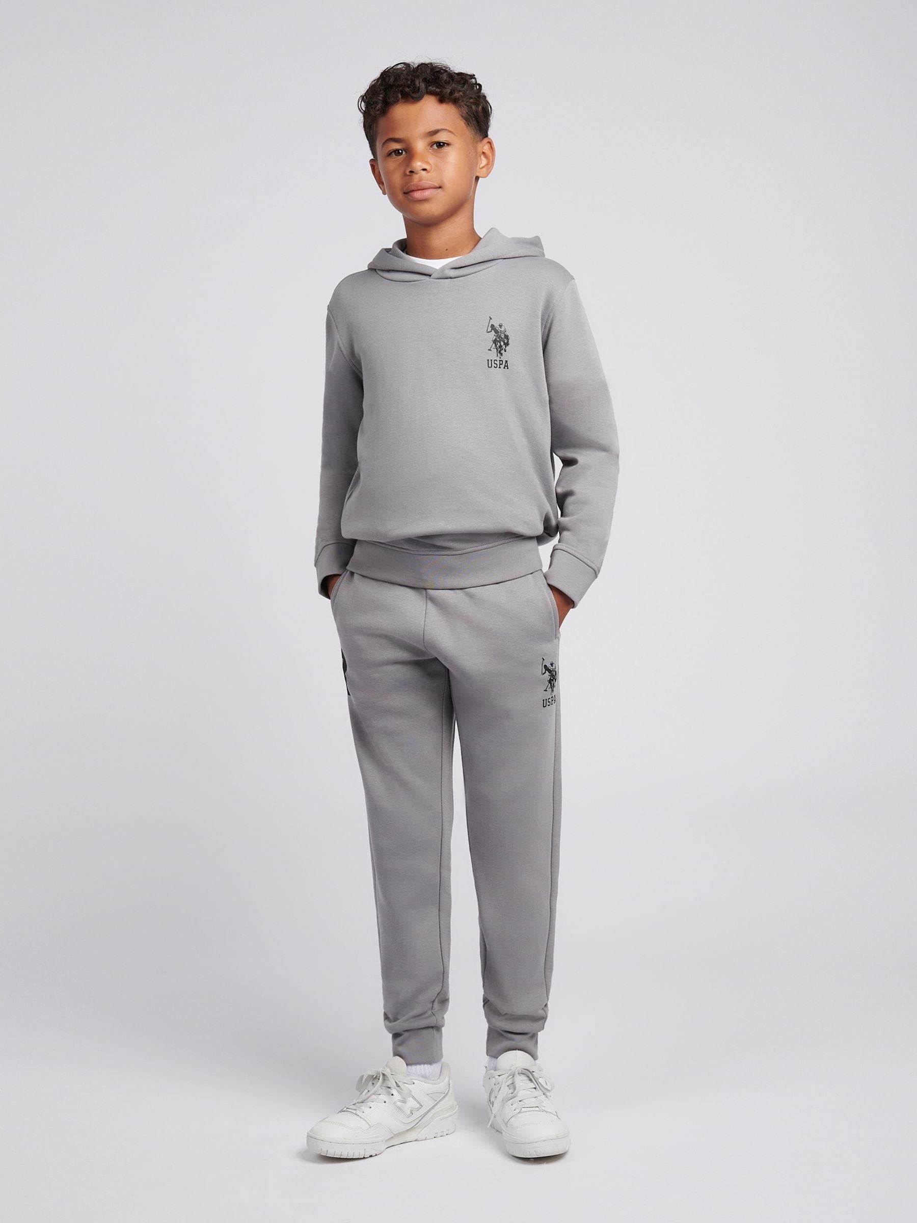 Dsiney Kidz - U.S. Polo Assn. Grey Player 3 Hoodie and Joggers Set image 3