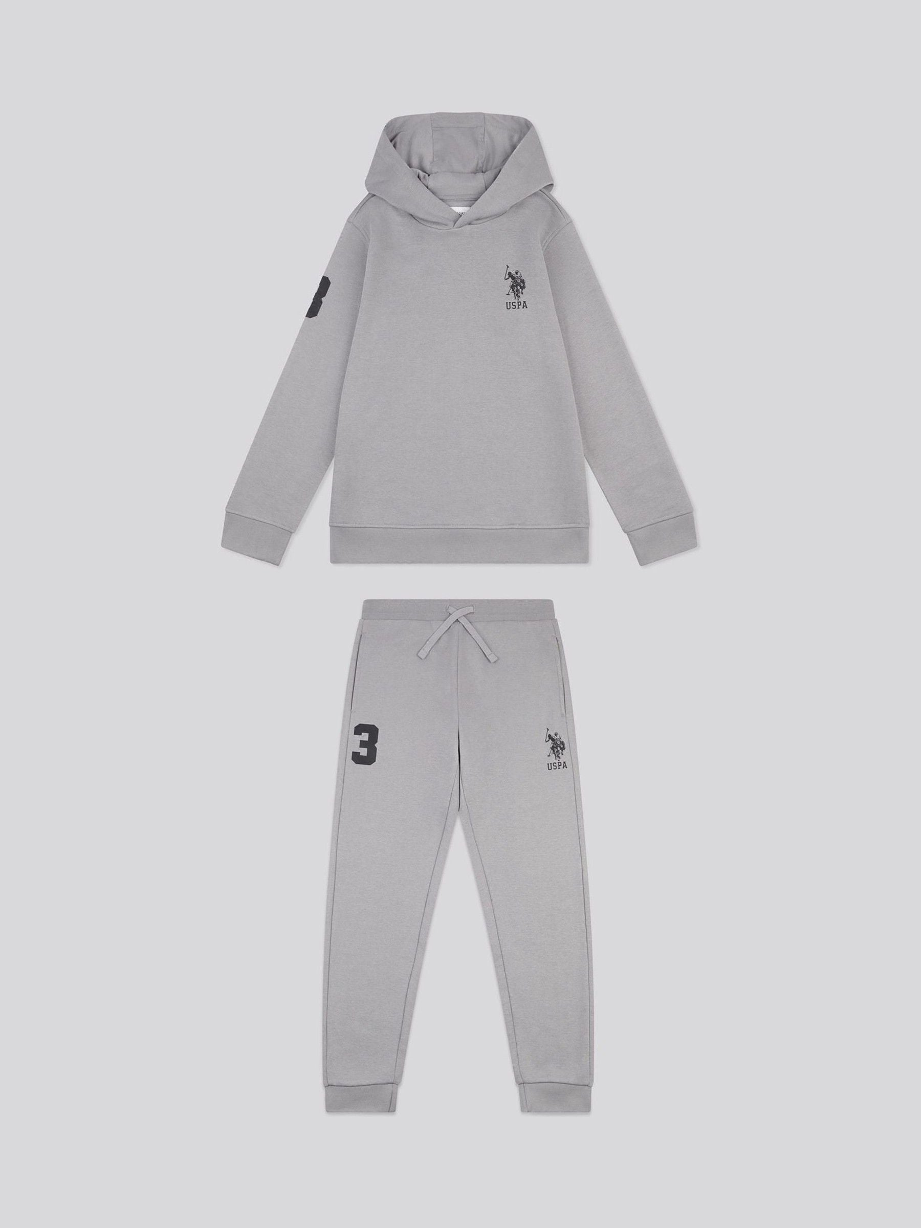 Dsiney Kidz - U.S. Polo Assn. Grey Player 3 Hoodie and Joggers Set image 7