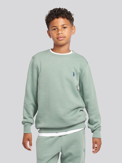 Dsiney Kidz - U.S. Polo Assn. Green Double Horsemen Crew Sweatshirt and Joggers Set image 3