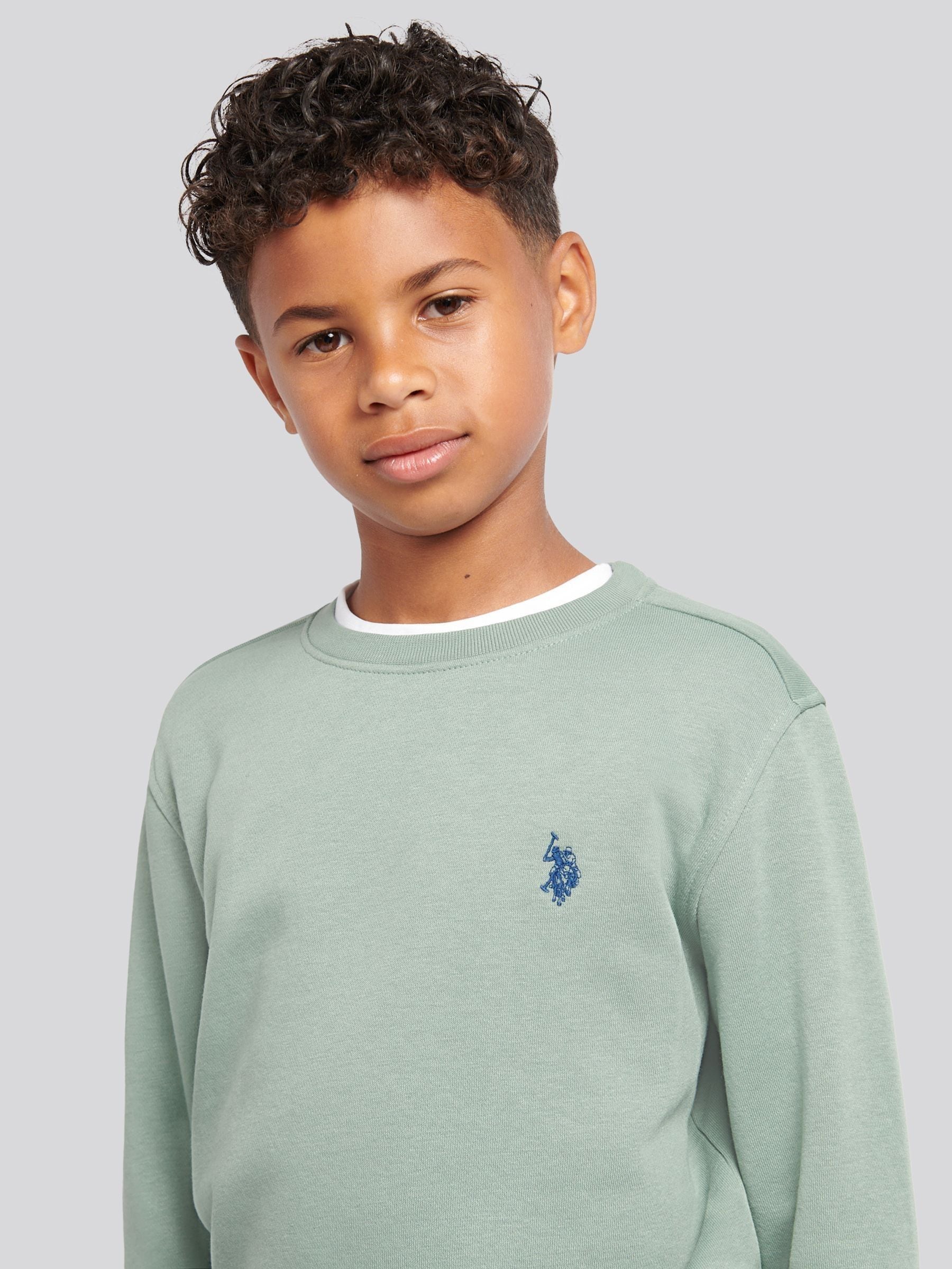 Dsiney Kidz - U.S. Polo Assn. Green Double Horsemen Crew Sweatshirt and Joggers Set image 4
