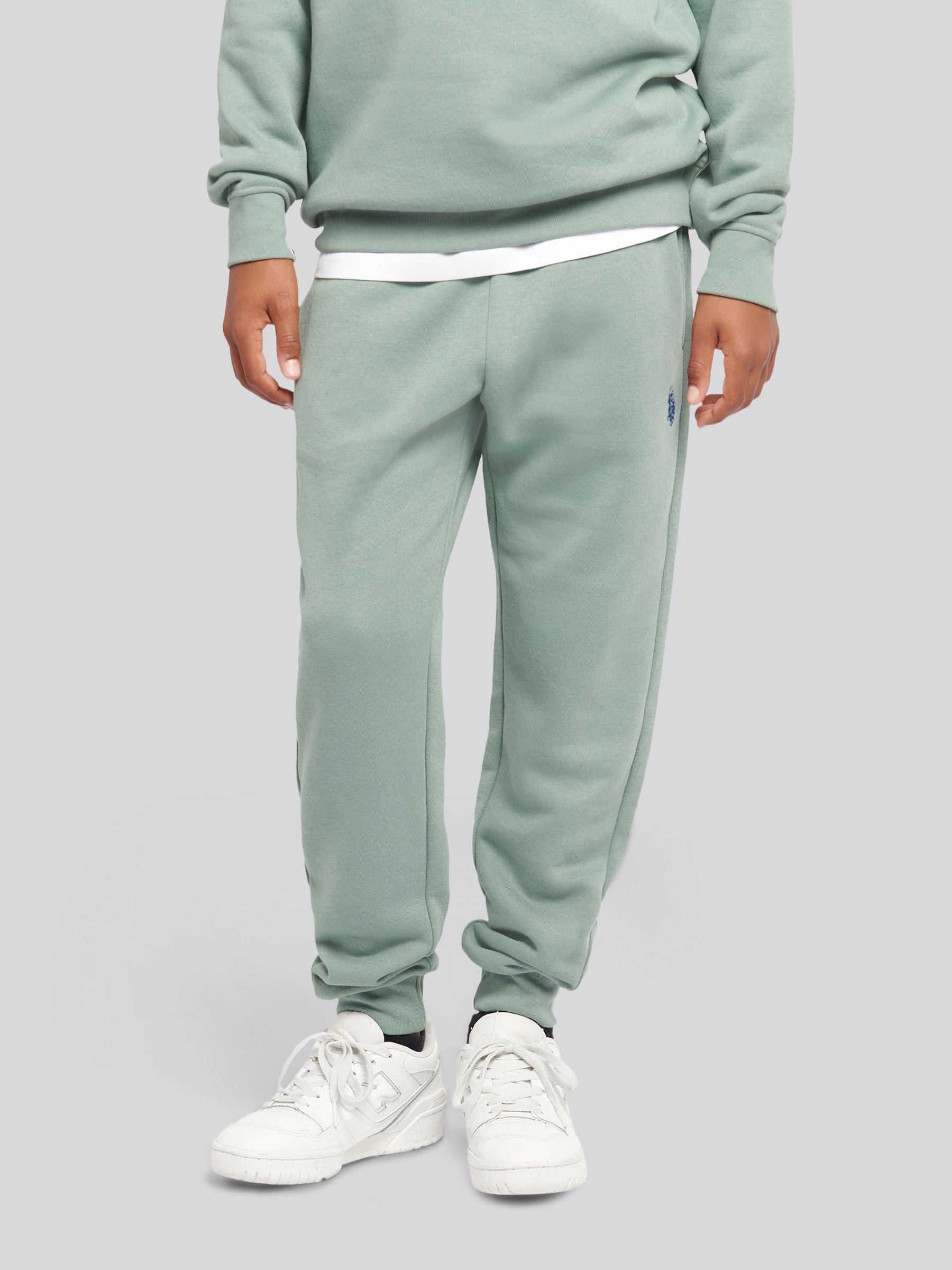 Dsiney Kidz - U.S. Polo Assn. Green Double Horsemen Crew Sweatshirt and Joggers Set image 5