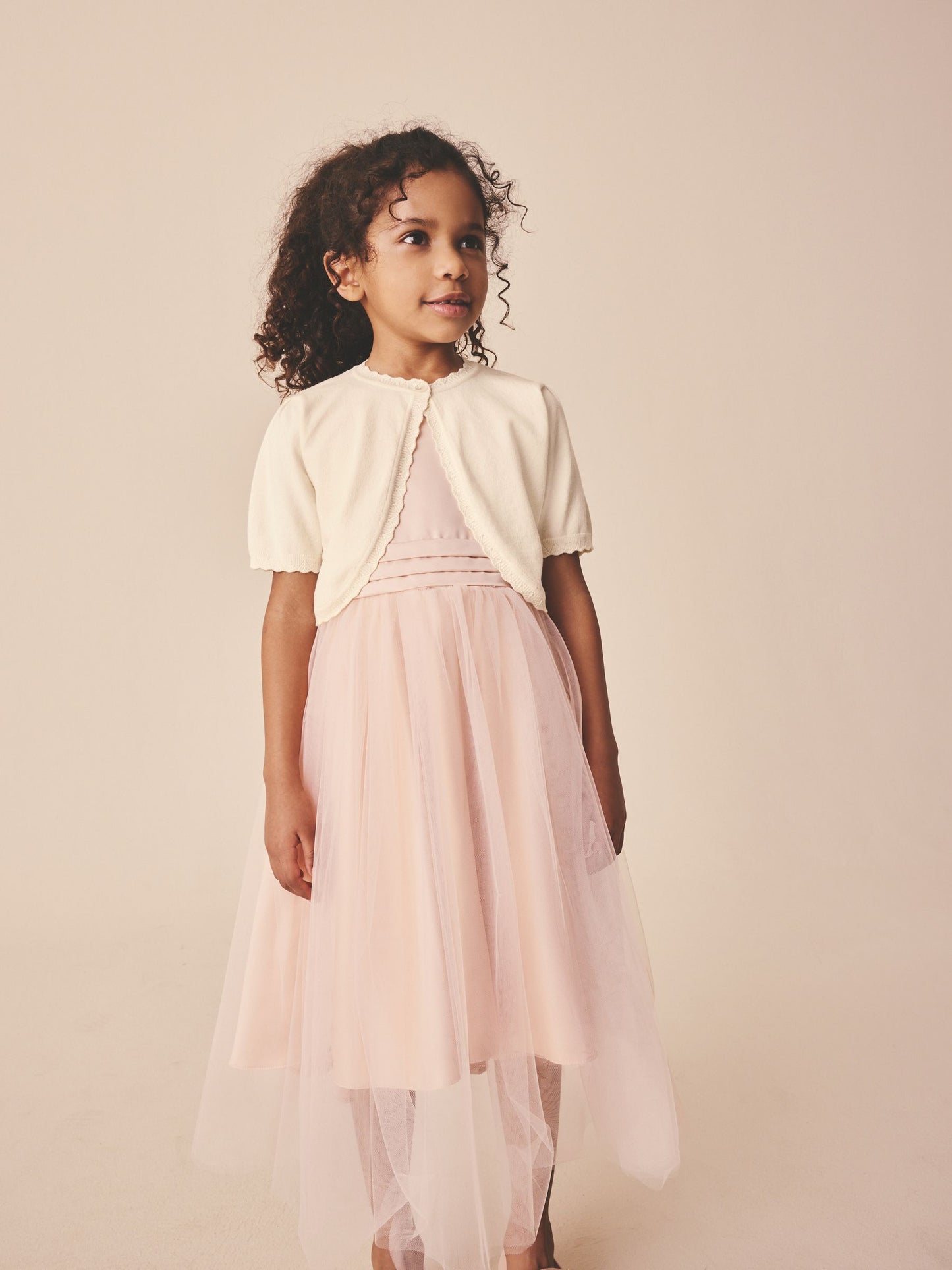 Dsiney Kidz - Ecru Occasion Bridesmaid Knitted Cardigan Shrug (3mths-16yrs) image 1