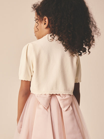 Dsiney Kidz - Ecru Occasion Bridesmaid Knitted Cardigan Shrug (3mths-16yrs) image 3