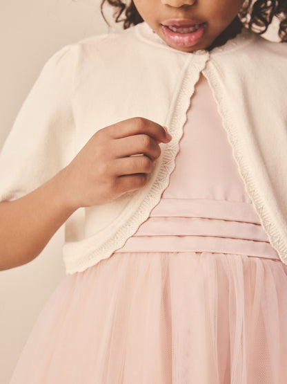 Dsiney Kidz - Ecru Occasion Bridesmaid Knitted Cardigan Shrug (3mths-16yrs) image 4
