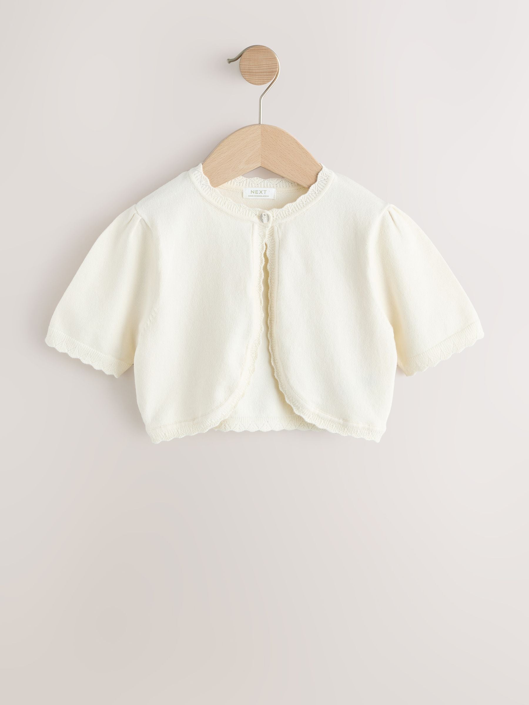 Dsiney Kidz - Ecru Occasion Bridesmaid Knitted Cardigan Shrug (3mths-16yrs) image 5