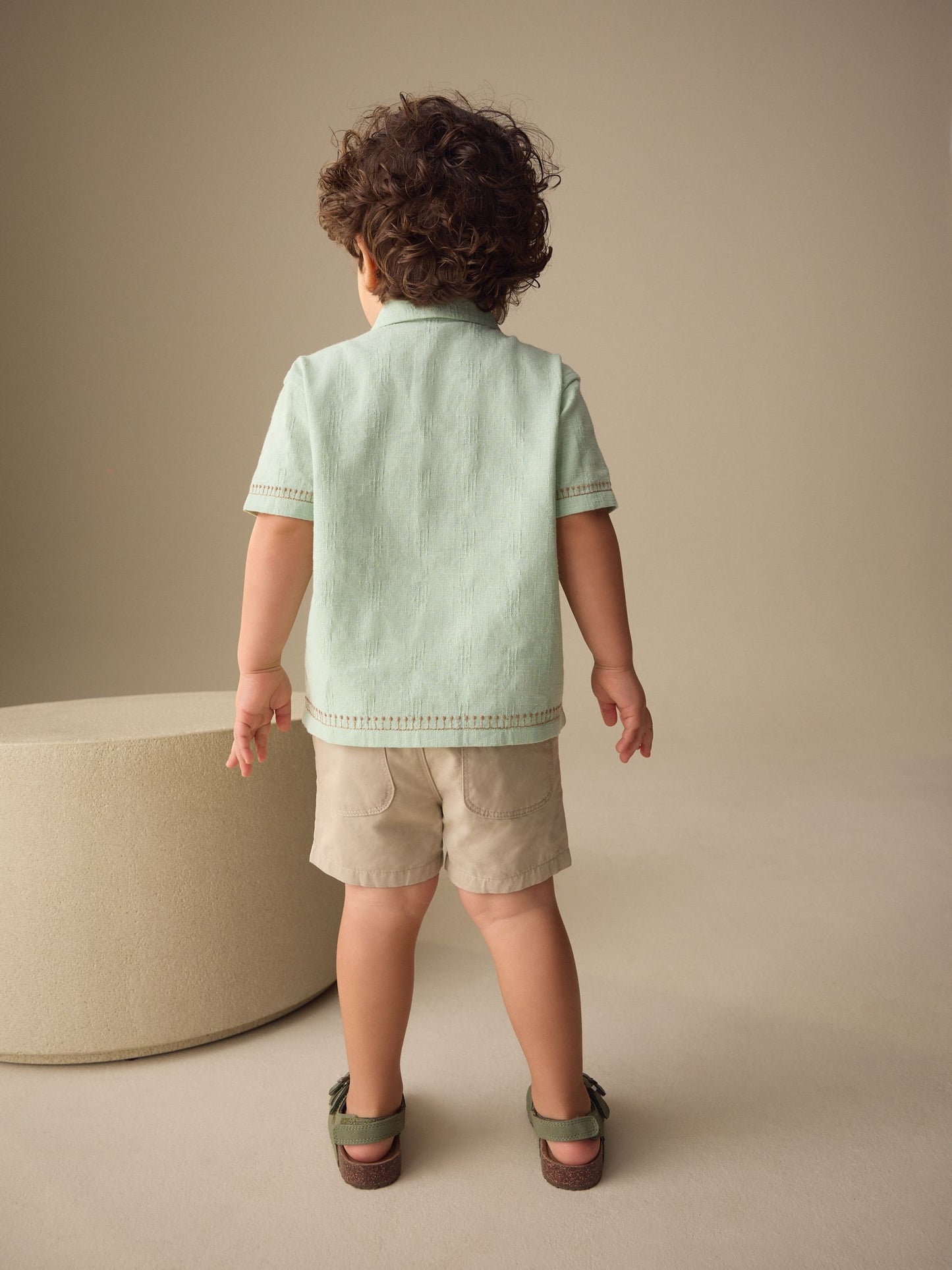 Dsiney Kidz - Mint Green Safari Embroidery Short Sleeve Shirt (3mths-7yrs) image 3