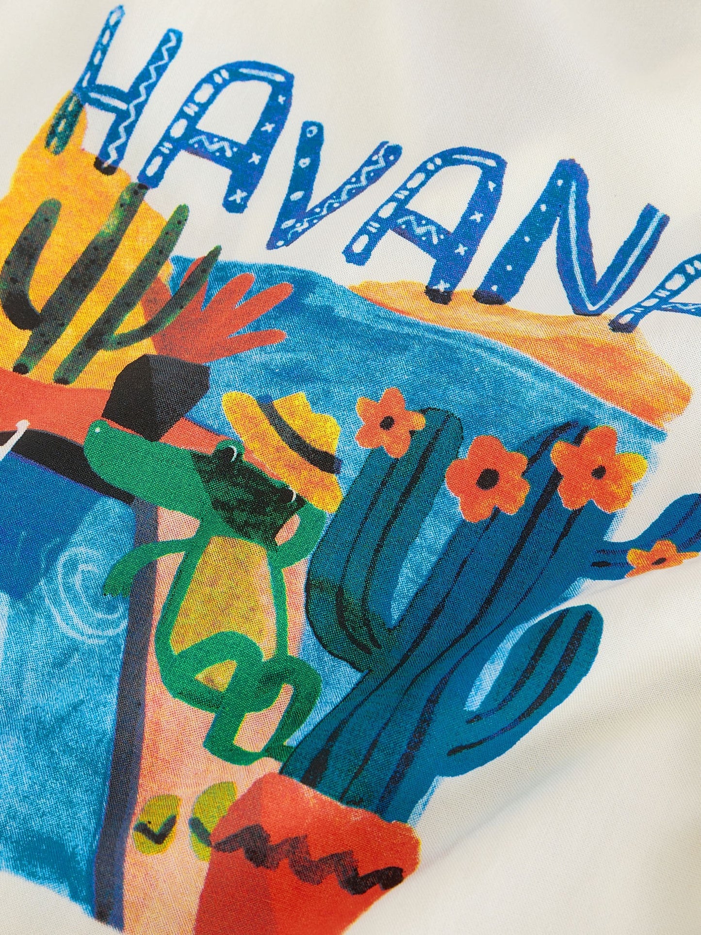 Ecru Fruta de Cuba Print Short Sleeve Revere Collar Shirt & Shorts Set (3mths-10yrs) image 12