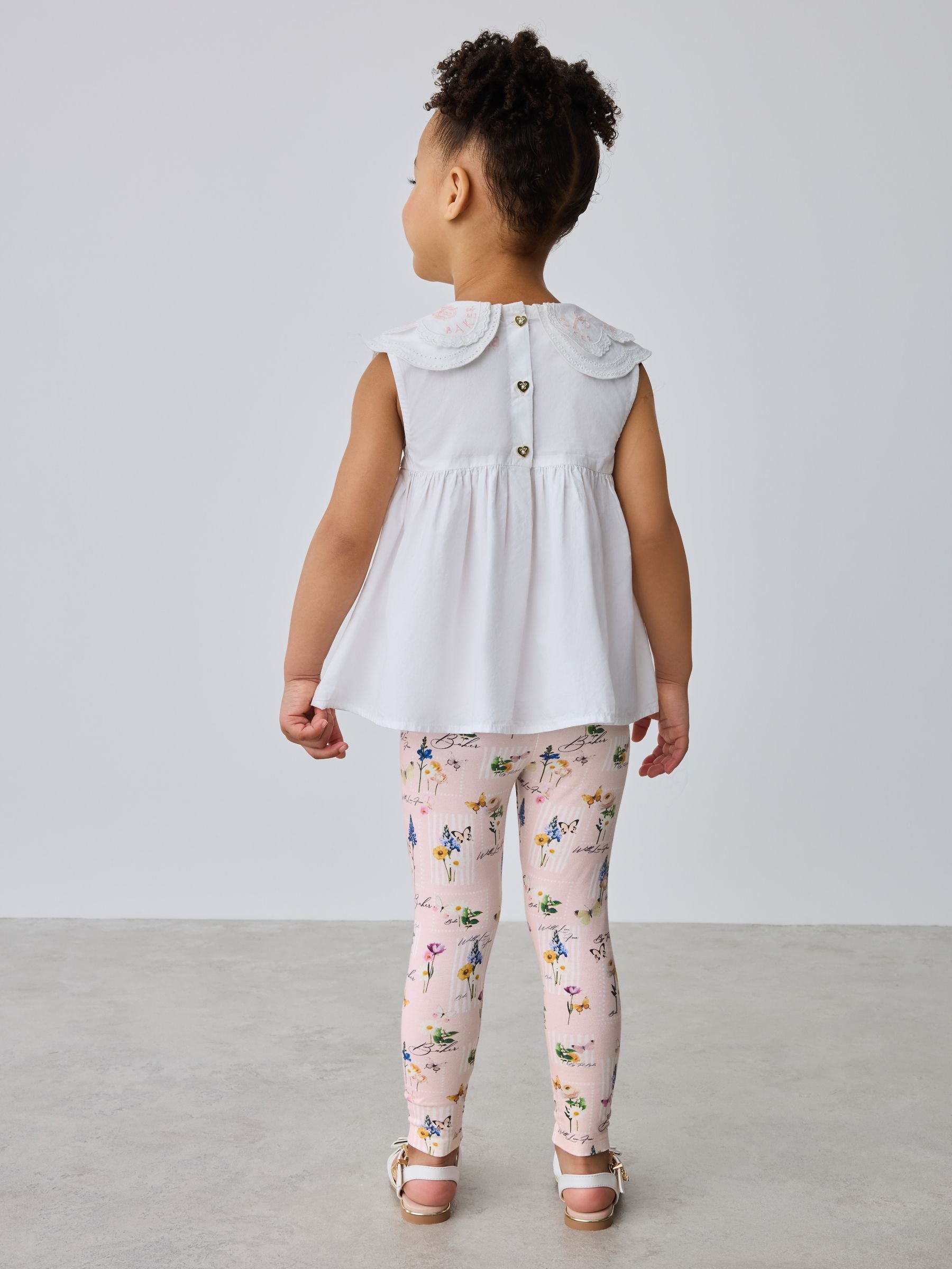Baker by Ted Baker 2 Piece Woven Collar Top and Leggings Set image 4