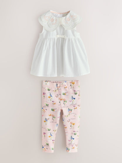 Baker by Ted Baker 2 Piece Woven Collar Top and Leggings Set image 8