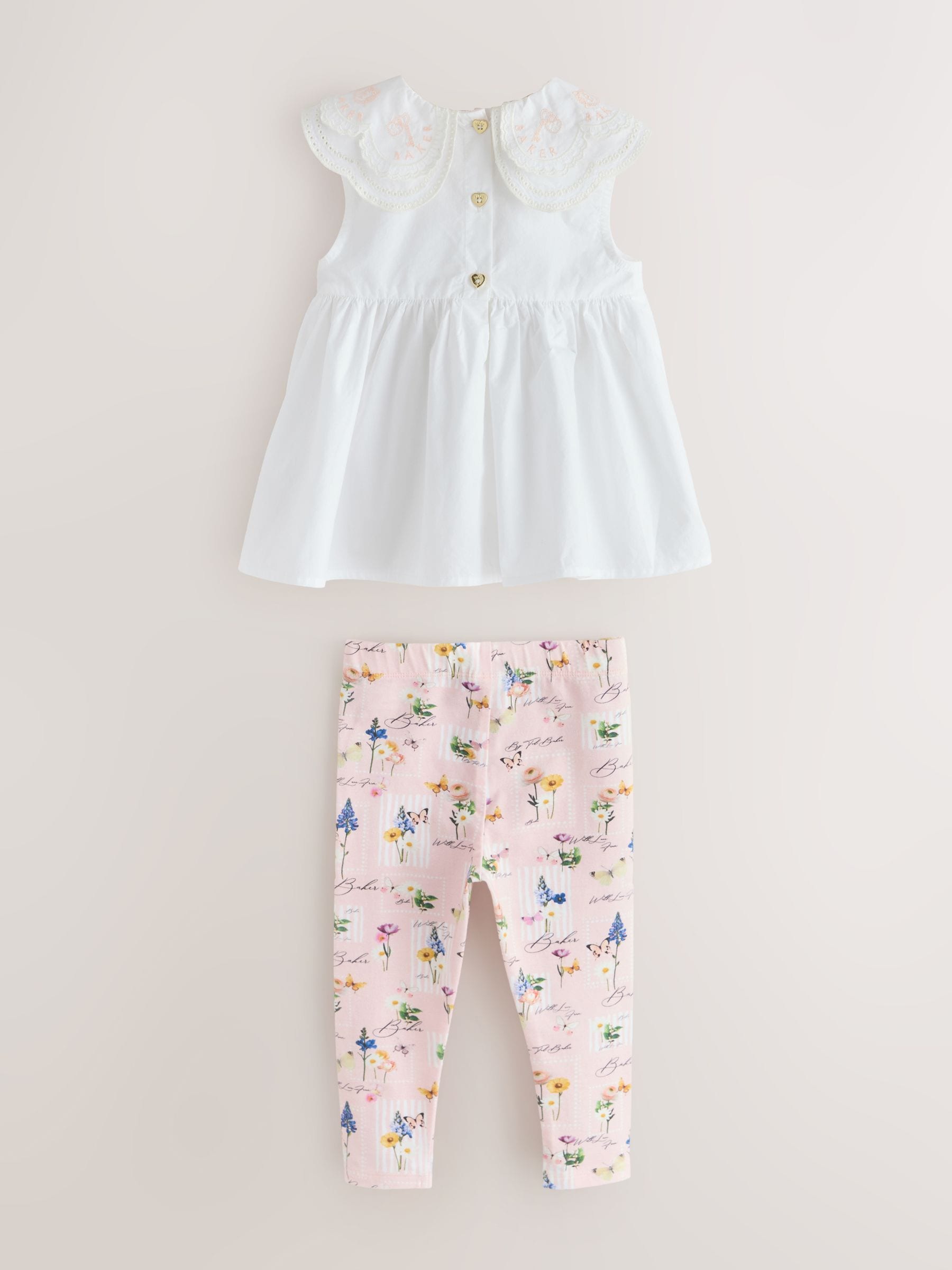 Baker by Ted Baker 2 Piece Woven Collar Top and Leggings Set image 9