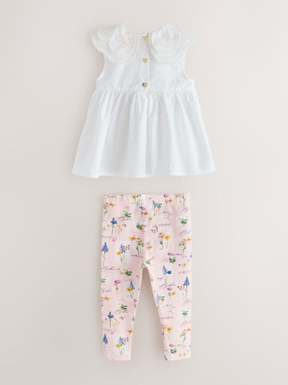 Baker by Ted Baker 2 Piece Woven Collar Top and Leggings Set image 9