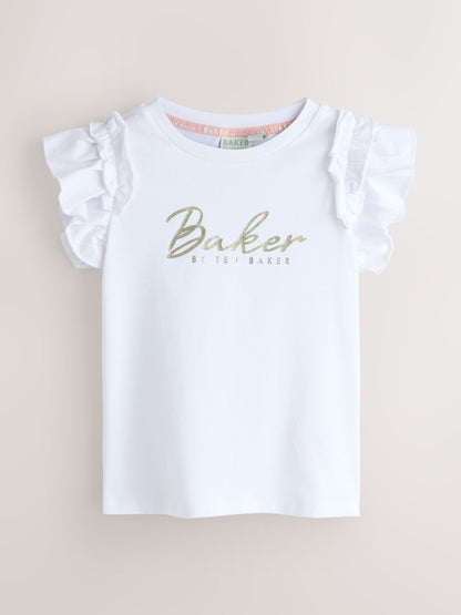 Baker by Ted Baker 3 Pack Boxy Fit Frill Graphic Printed T-Shirts image 2