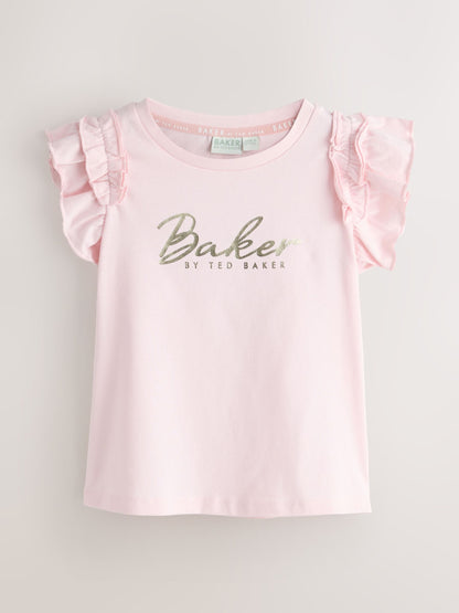 Baker by Ted Baker 3 Pack Boxy Fit Frill Graphic Printed T-Shirts image 3