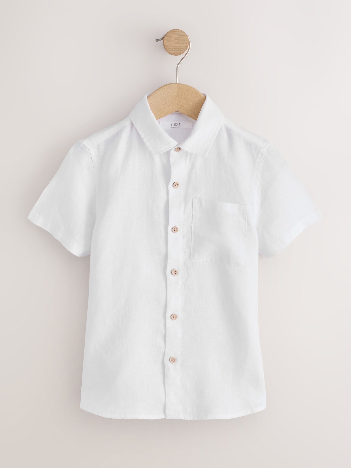Dsiney Kidz - White Short Sleeve Linen Shirt (3-16yrs) image 4