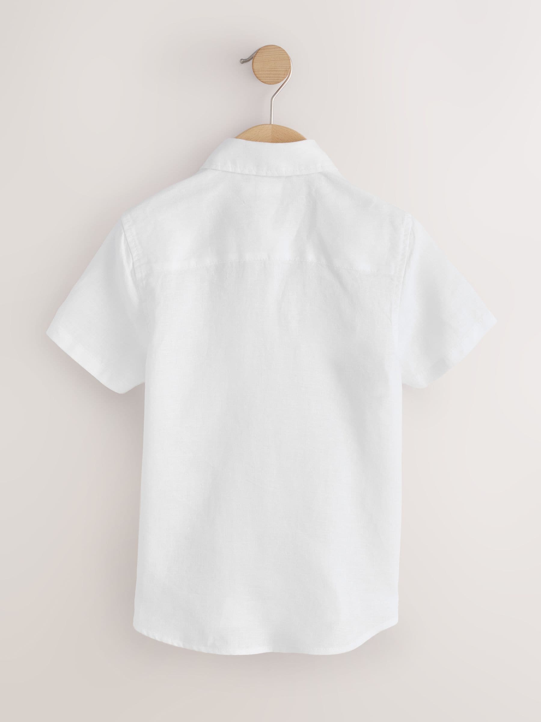 Dsiney Kidz - White Short Sleeve Linen Shirt (3-16yrs) image 5