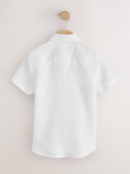 Dsiney Kidz - White Short Sleeve Linen Shirt (3-16yrs) image 5