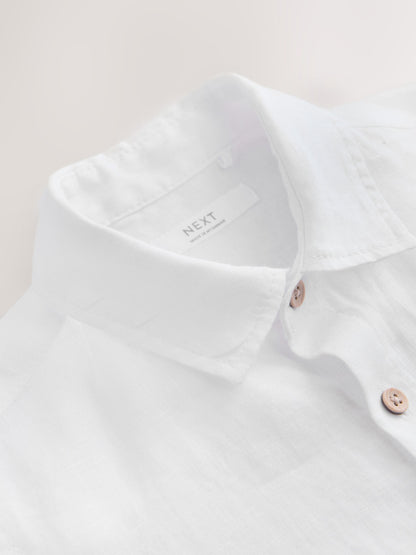 Dsiney Kidz - White Short Sleeve Linen Shirt (3-16yrs) image 7