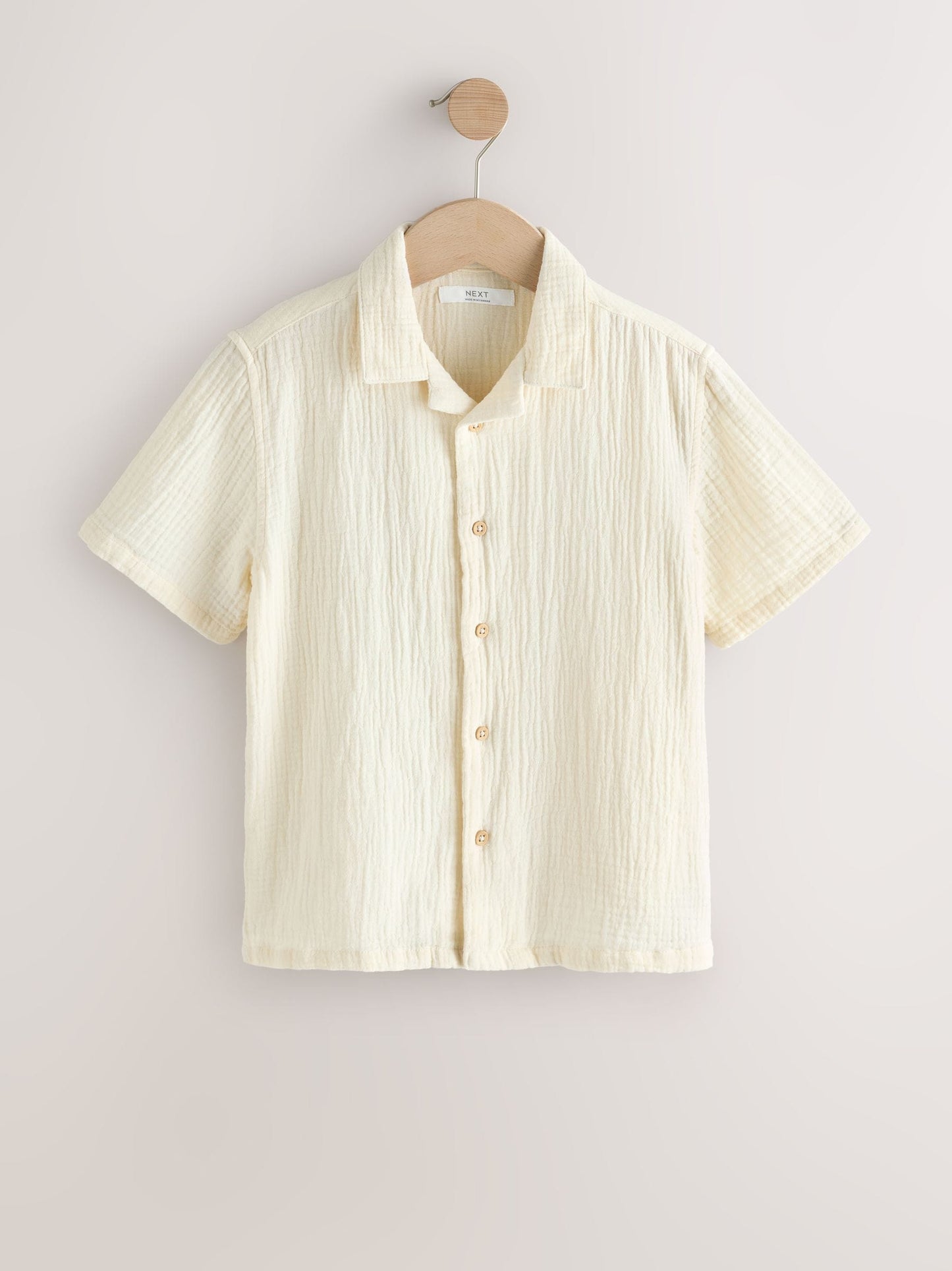 Dsiney Kidz - Ecru Short Sleeve Revere Collar Double Cloth Shirt (3-16yrs) image 5
