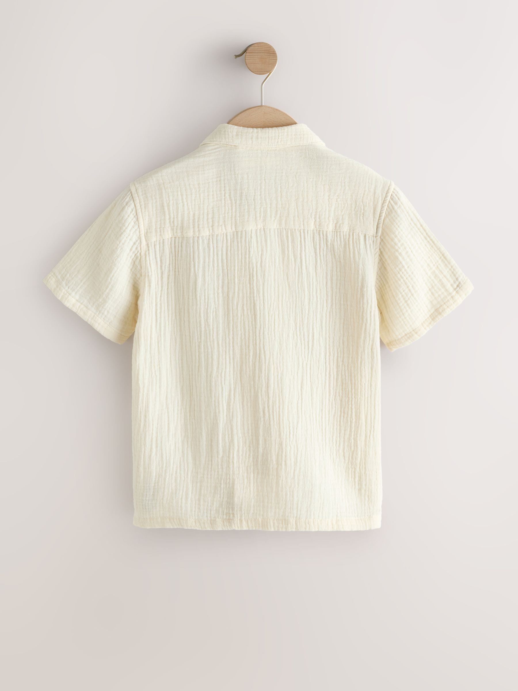 Dsiney Kidz - Ecru Short Sleeve Revere Collar Double Cloth Shirt (3-16yrs) image 6