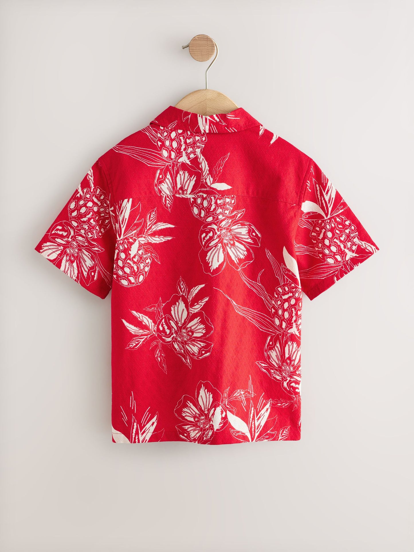 Dsiney Kidz - Red Pineapple Print Short Sleeve Revere Collar Shirt (3-16yrs) image 6