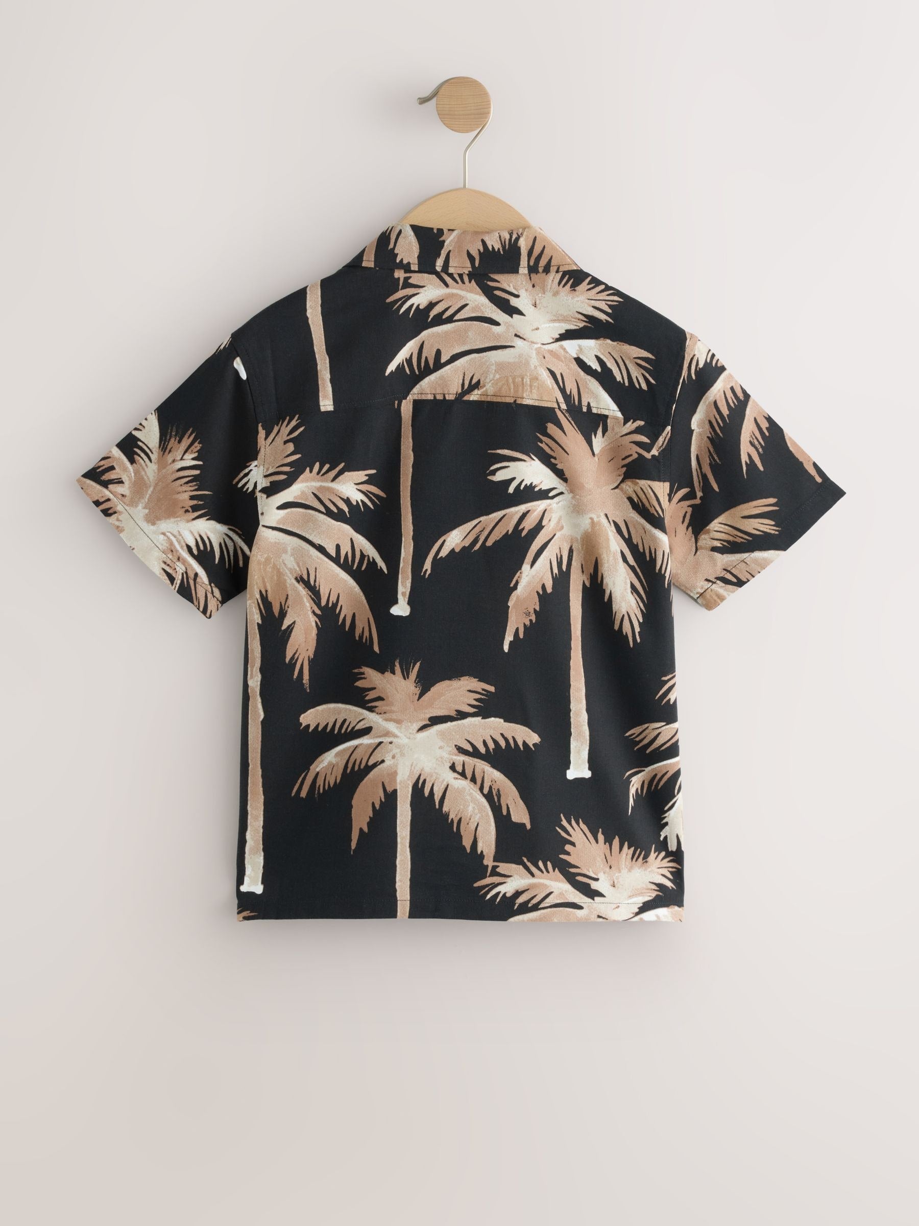Dsiney Kidz - Black Palm All Over Print Short Sleeve Revere Collar Shirt (3-16yrs) image 4