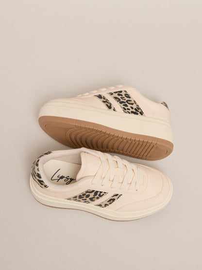Lipsy Neutral Leopard Stripe Chunky Sport Trainers image 2