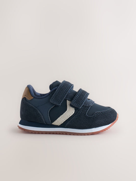 Navy Blue Wide Fit (G) Two Strap Touch Fastening Trainers image 2