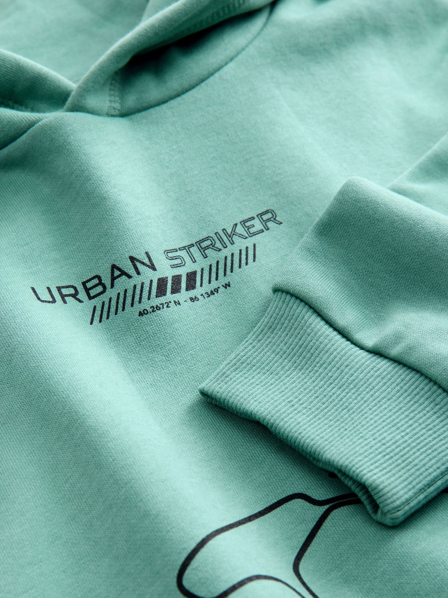 Mint Green Football Older Boys Graphic Print Hoodie (3-16yrs)