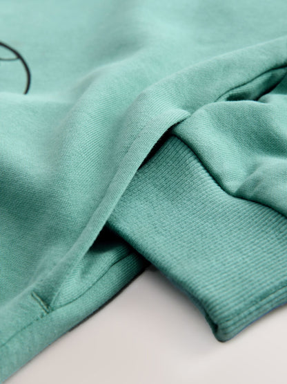 Mint Green Football Older Boys Graphic Print Hoodie (3-16yrs)