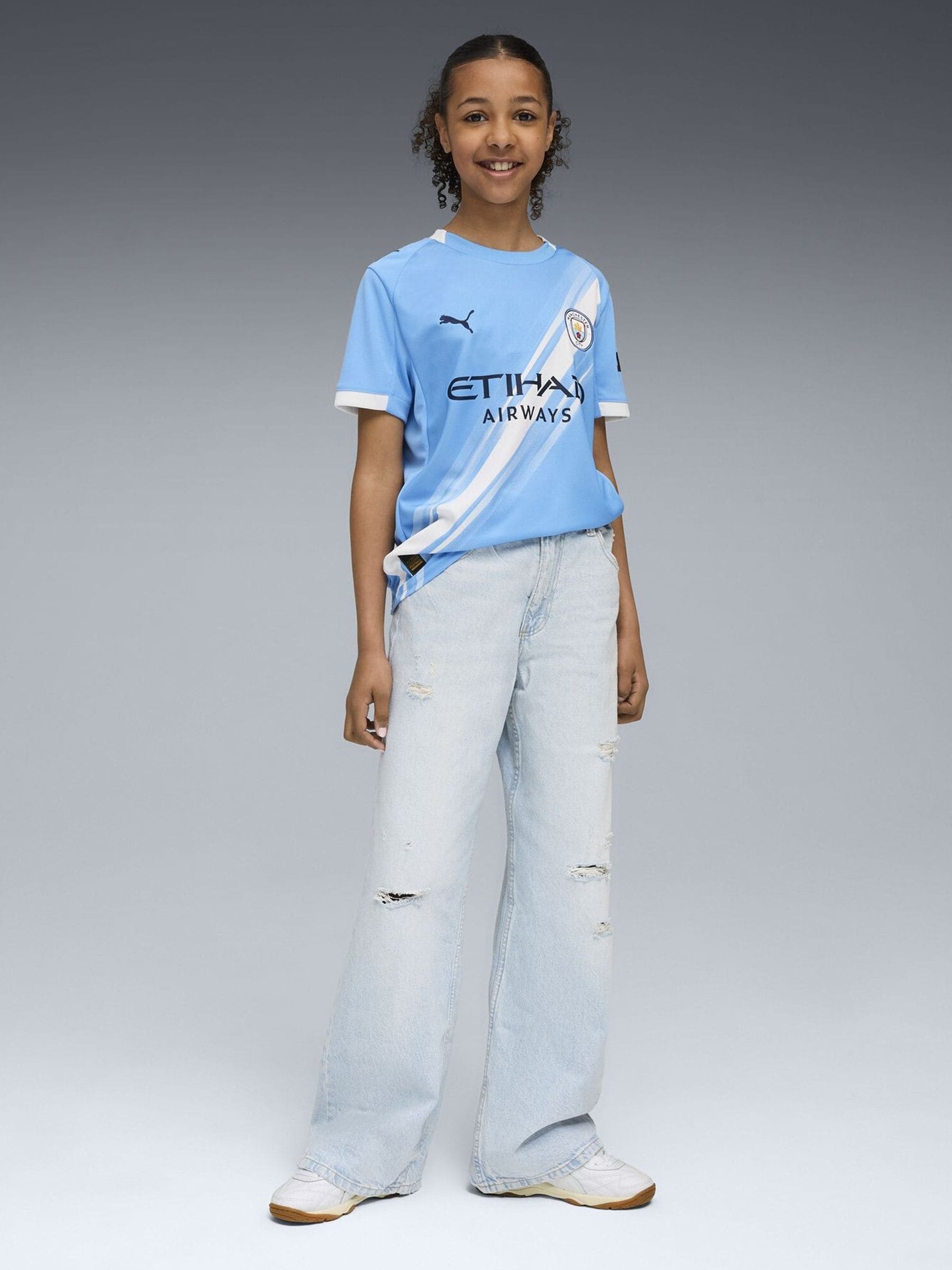 Dsiney Kidz - Puma Blue Manchester City 25/26 Home Boys Jersey T-Shirt image 3