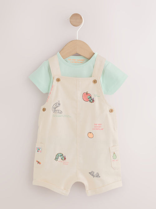 Neutral The Very Hungry Caterpillar Dungaree and Bodysuit Baby Set (0mths-2yrs) image 1