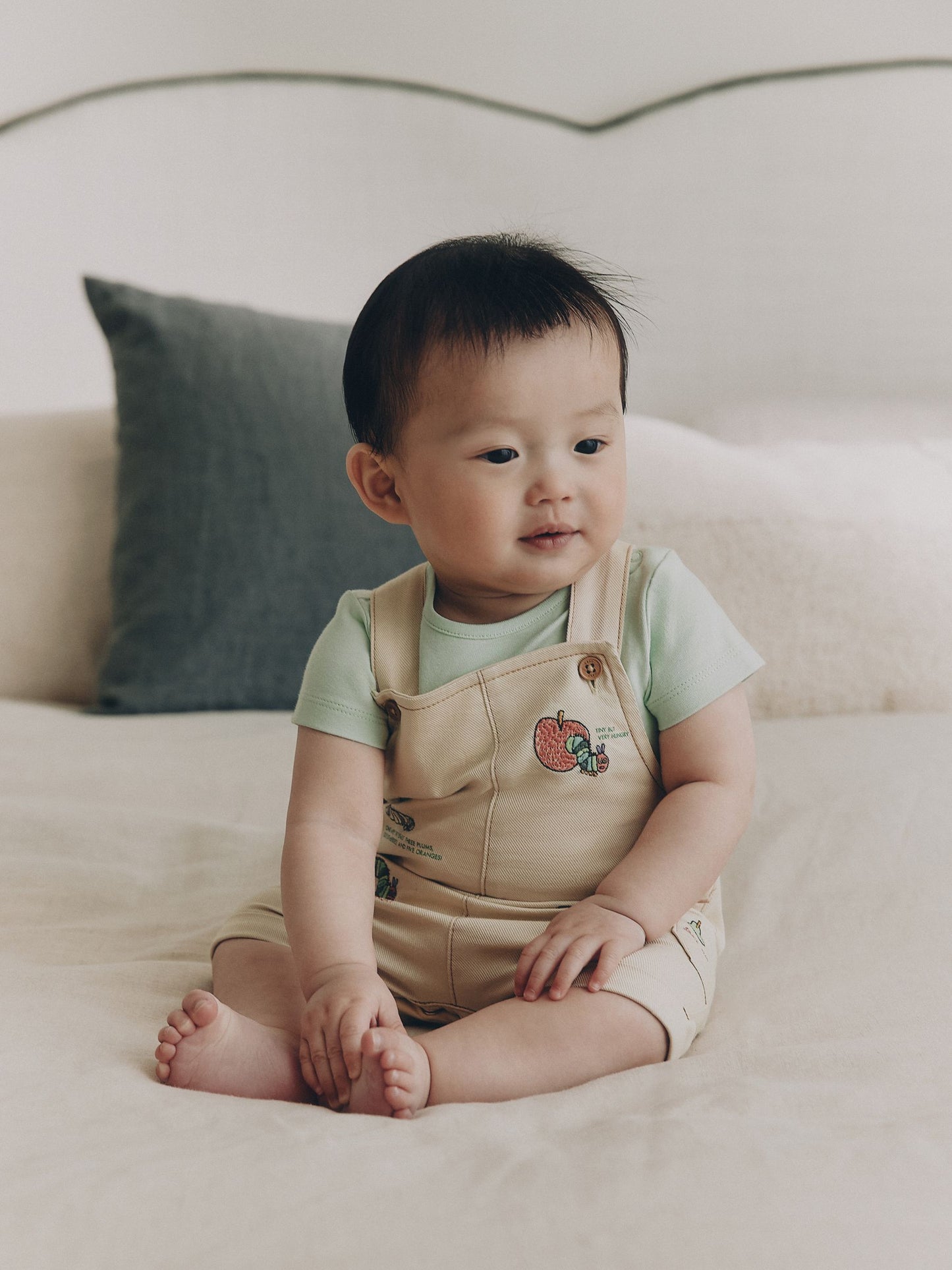 Neutral The Very Hungry Caterpillar Dungaree and Bodysuit Baby Set (0mths-2yrs) image 2