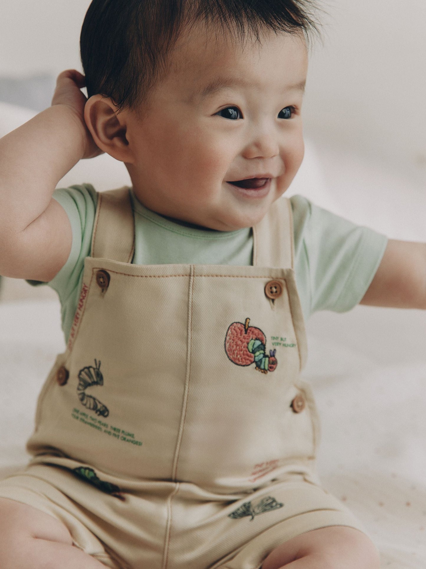 Neutral The Very Hungry Caterpillar Dungaree and Bodysuit Baby Set (0mths-2yrs) image 4