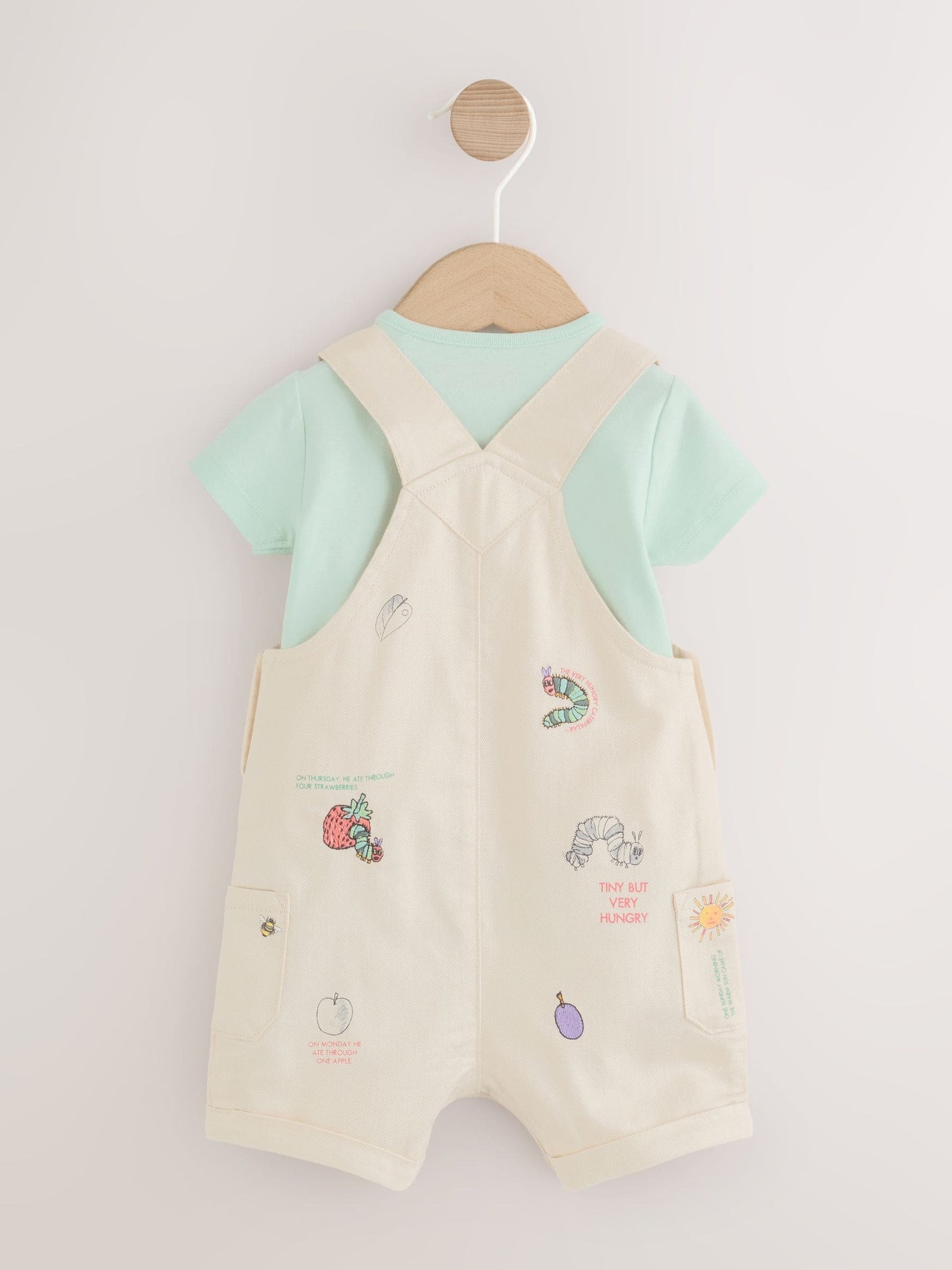 Neutral The Very Hungry Caterpillar Dungaree and Bodysuit Baby Set (0mths-2yrs) image 7